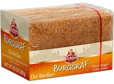Produktbild von Wicklein Burggraf Nürnberger Lebkuchen 'Die Weißen' 200g