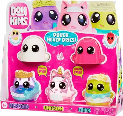 Zdjęcie produktu dla MGA Entertainment DohKins Fantasy Pack - Assortment 1, Glinka do modelowania, Wielobarwny, Dziecko, Chłopak, dziewczyna, 3 lat(a), 99 lat(a)
