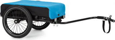 Obrázok produktu pre Klarfit Companion, príves na bicykel - nákladný príves na bicykel s veľkou ložnou plochou: 42 x 63 cm (ŠxH), nákladný príves na bicykel s objemom cca 50 l, nosnosť 40 kg, čierno-modrý