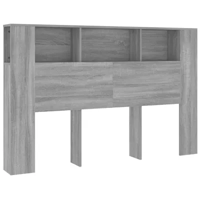 Produktbild von Kopfteil mit Ablagen Grau Sonoma 160x18,5x104,5 cm
