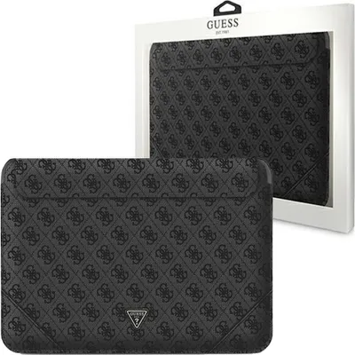 Produktbild von Guess Sleeve GUCS14P4TK 13/14  schwarz/schwarz 4G Uptown Triangle Logo Handyhülle
