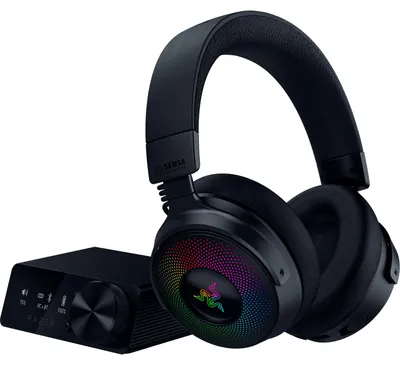 Zdjęcie produktu dla Razer Kraken V4 Pro, Przewodowy i Bezprzewodowy, Gaming, 20 - 28000 Hz, 397 g, Zestaw słuchawkowy, Czarny