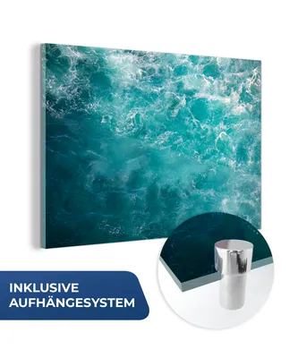 Obrázok produktu pre MuchoWow® Sklenené obrazy - Obrazy na stenu - Foto na skle More - voda - tyrkysová 120x80cm Nástenná dekorácia zo skla - akrylový sklenený obraz - akrylové