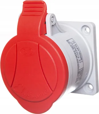 Imagen del producto de Enchufe empotrable de 32A/400V, 3P+N+Z, con conexión recta, modelo GTP 32/5, referencia 921835