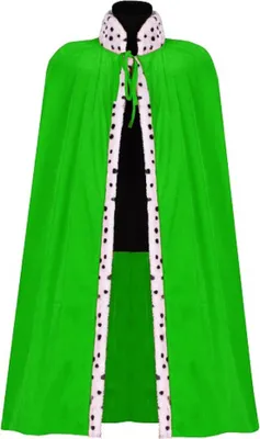 Produktbild von O7539-54-58 grün Damen Herren Frosch Froschkönig Königsmantel Prinzen Cape ca.110 cm lang Gr.54-58 Einheitsgröße