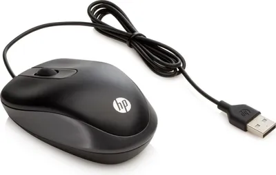 Produktbild von HP USB-Reisemaus, Beidhändig, Optisch, USB Typ-A, 1000 DPI, Schwarz