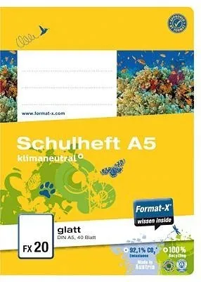 Produktbild von URSUS Heft A5 40BL glatt o. Rahmen OE20 0