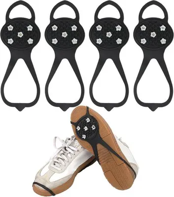 Productafbeelding van Universele antislip-gripstukken voor schoenen - Ijsklemmen voor 5-tands ijsklemmen - Ijsklemmen voor wandelen, klimmen en sporten