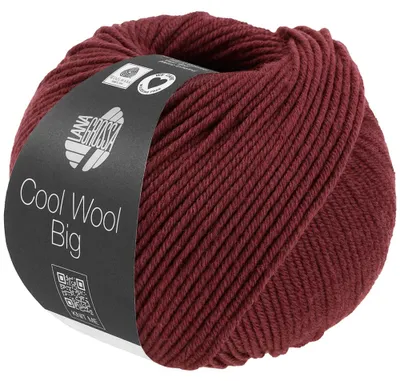 Produktbild von Lana Grossa COOL WOOL Big Mélange 50 g Extrafeine Wolle mit dezentem Mélange-Look Farbe 1700 - Weinrot meliert
