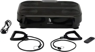 Produktbild von HAWAKO Vibrationsplatte | Ganzkörper Workout zu Hause | Programme, Widerstandsbänder, Balance- & Flexibilitätstraining | Display | Schwarz **