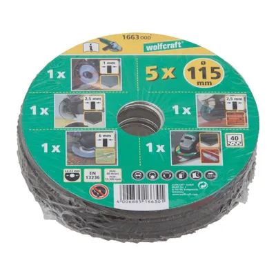 Produktbild von wolfcraft 1 Starter-Set für Winkelschleifer 5-tlg. Ø 125 mm