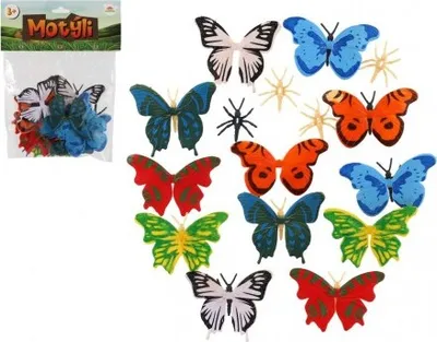 Image de Papillons 12 pcs plastique 7-8cm