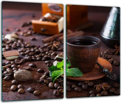 Produktbild von Herdabdeckplatten Glaskeramikkochfeld-Abdeckung Spritzschutz Glas 60x52cm Kaffee