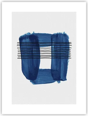 Produktbild von Poster - Poster ohne Rahmen - Abstraktion Aquarell Blau - 30x40 cm - Wand Bild - Wanddeko - Wandbilder - Kunstposter - Wandposter - Bilder - Kunstdruck - Wanddekoration - Wandbild - P2XPA30x40-4223
