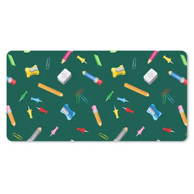 Produktbild von MuchoWow® Schreibtischunterlage Büro - Muster - Bleistifte 80x40 cm - XXL Mauspad - Gaming Mauspad