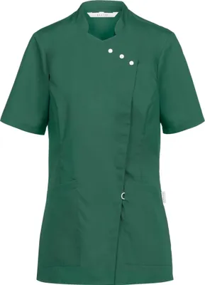Produktbild von Greiff CARE Damen Kasack Kurzarm Regular-Fit Lyocell Dunkelgrün XL
