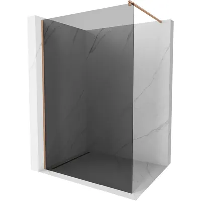 Produktbild von Mexen Kioto Walk-in Duschwand 100 x 200 cm, graphit 8 mm, gebürstetes Messing - 800-100-101-65-40