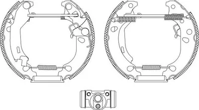 Produktbild von TEXTAR Bremsensatz Trommelbremse Hinten für FIAT PANDA (169) 84061000