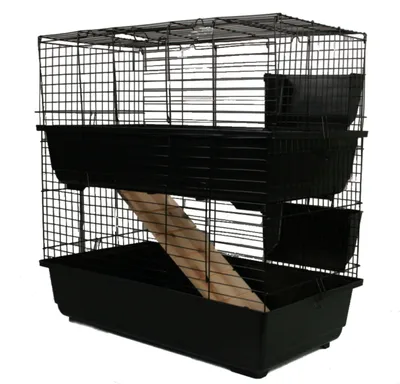 Produktbild von MyPets® Nagerkäfig TOWER CAGE 2-Stöckig Nagervoliere Käfig Voliere Stall Kleintierkäfig