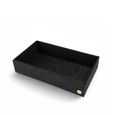 Produktbild von Aufbewahrungsbox CLEAN Filz 26 x 45 x 10 cm ohne Deckel in anthrazit meliert