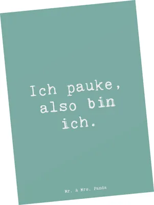 Produktbild von Mr. & Mrs. Panda Ansichtskarte Spruch Pauken Motivation - Meeresbrise - Geschenk, Orchester, Percussion, Grußkarte, Instrument, Musiker, Timpani, Postkarten, einzelkarte