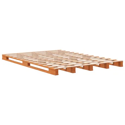 Produktbild von Palettenbett Wachsbraun 140x200 cm Massivholz Kiefer