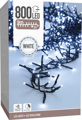 Produktbild von Maxi Cluster | Kerstverlichting | 800 LEDs - 12m - Weiß - Timer - Lichtfunktionen