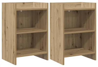 Image de Tables de chevet 2 pc Chêne artisanal 40 x 30 x 60 cm