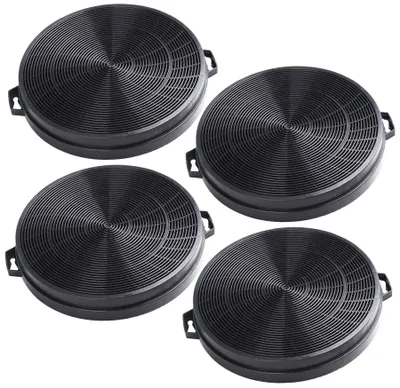 4er-Pack Aktivkohlefilter 210 mm für Dunstabzugshauben
