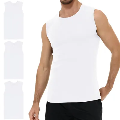 Produktbild von YouShow Tank Top Herren 3er Pack 100% Baumwolle Ärmellos Unterhemd – 3*weiß