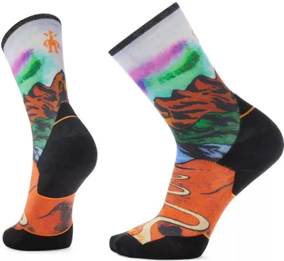 Zdjęcie produktu dla Skarpety męskie Smartwool Run Targeted Cushion Singletrack Print Crew Multicoloured EU 46-49 Man Multicoloured EU 46-49