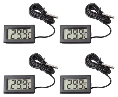 Imagen del producto de Termómetro digital - Con sonda externa - 4 unidades - Para acuario y invernadero