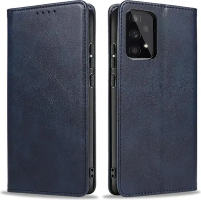 Produktbild von Handyhülle für Samsung Galaxy A33 5G Kunstleder Flip Cover Hülle Handytasche Case Kartenfach Farbe: Blau