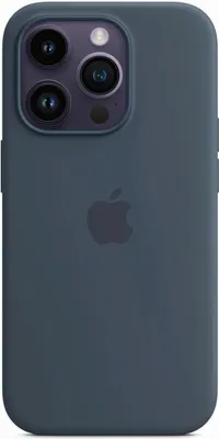 Produktbild von Apple iPhone 14 Pro Silikon Case mit Magsafe - Sturmblau