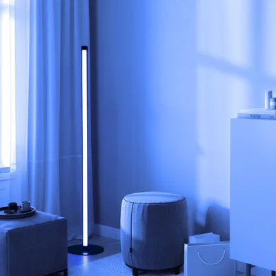 Produktbild von RGB LED Stehlampe, Fernbedienung, App Steuerung, H 105cm