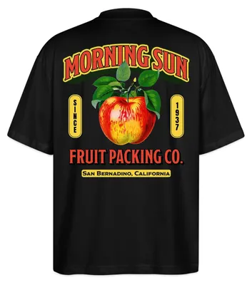 Produktbild von Spreadshirt Retro Apfel Print Oversize Uni T-Shirt, L, Schwarz
