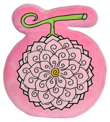 Teufelsfrucht-Kissen Hana Hana no Mi, 41x40 cm, rund, rosa