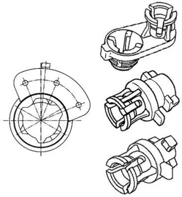 Produktbild von HELLA Halter Stellelement-Leuchtweiteregulierung 8HG 183 586-001