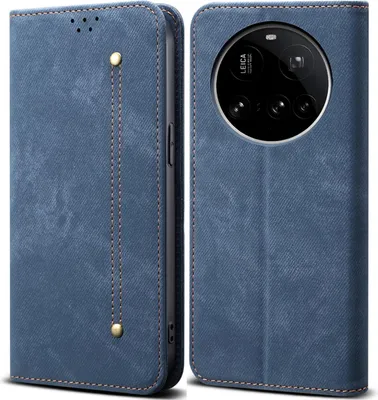 Produktbild von Hülle für Xiaomi 15 Ultra Leder Brieftasche Flip Bookstyle Schutzhülle mit Standfunktion Blau