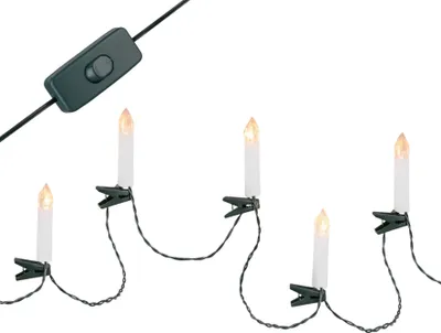 Produktbild von Coen Bakker LED Lichterkette Weihnachtsbaum 50 Kerzen weiß Strom 12,5m Innen