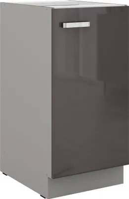 Produktbild von Küchen Unterschrank 40 Hochglanz Grau Küchenzeile Küchenblock Küche Grey Bianca