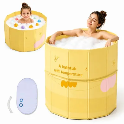 Immagine prodotto di Vasca da bagno pieghevole - Ø 70 cm - Altezza 66 cm - Vasca portatile per adulti