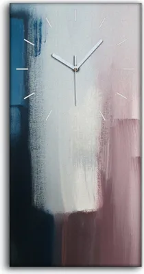 Produktbild von Wanduhr Bürouhr Leinwand Bild Geräuschlos 30x60 Malerei Abstrakte Kunst - weiße Hände