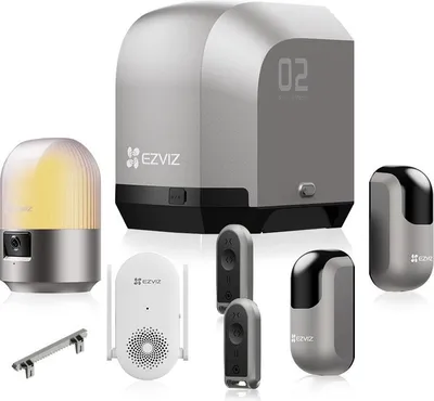 Image de Ezviz HG2 600 PRO – Moteur intelligent pour portail coulissant avec caméra intégrée, télécommande et alarme clignotante