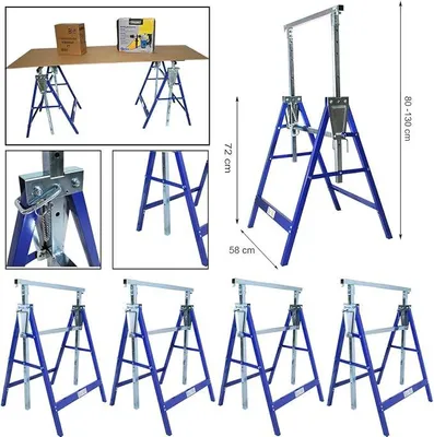 Produktbild von Gerüstbock höhenverstellbar Arbeitsbock Klappbock Stützbock Böcke je 200 kg 4 x A1