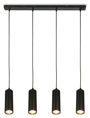 Produktbild von Briloner LED Pendelleuchte Höhenverstellbar 76x120 cm GU10 Fassung max. 9W 4-flammig Schwarz - Hängelampe Esszimmer Esstisch Wohnzimmer