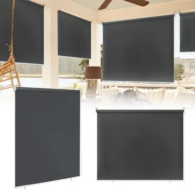 Produktbild von XMTECH Vonkajšia roleta Vertikálna markíza Balkónová roleta Vonkajšia roleta Ochrana pred slnkom Tepelná funkcia Antracit, 180x240cm