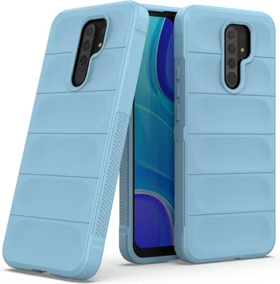 Produktbild von Redmi 9 Hülle, Weich TPU Silikon Stossfest Anti-rutsch Schutzhülle für Xiaomi Redmi 9 Blau