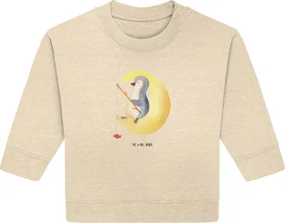 Produktbild von Mr. & Mrs. Panda Organic Baby Pullover Pinguin Mond 24. - 36. Monat - Natural Raw - Geschenk, Spruch, Süßigkeiten, Bullover, Erschöpft, Angel, Schlafzimmer