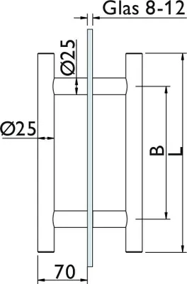 Produktbild von HERMAT Stoßgriffpaar 8000,BA 1.300x25,L 1.600,ER
